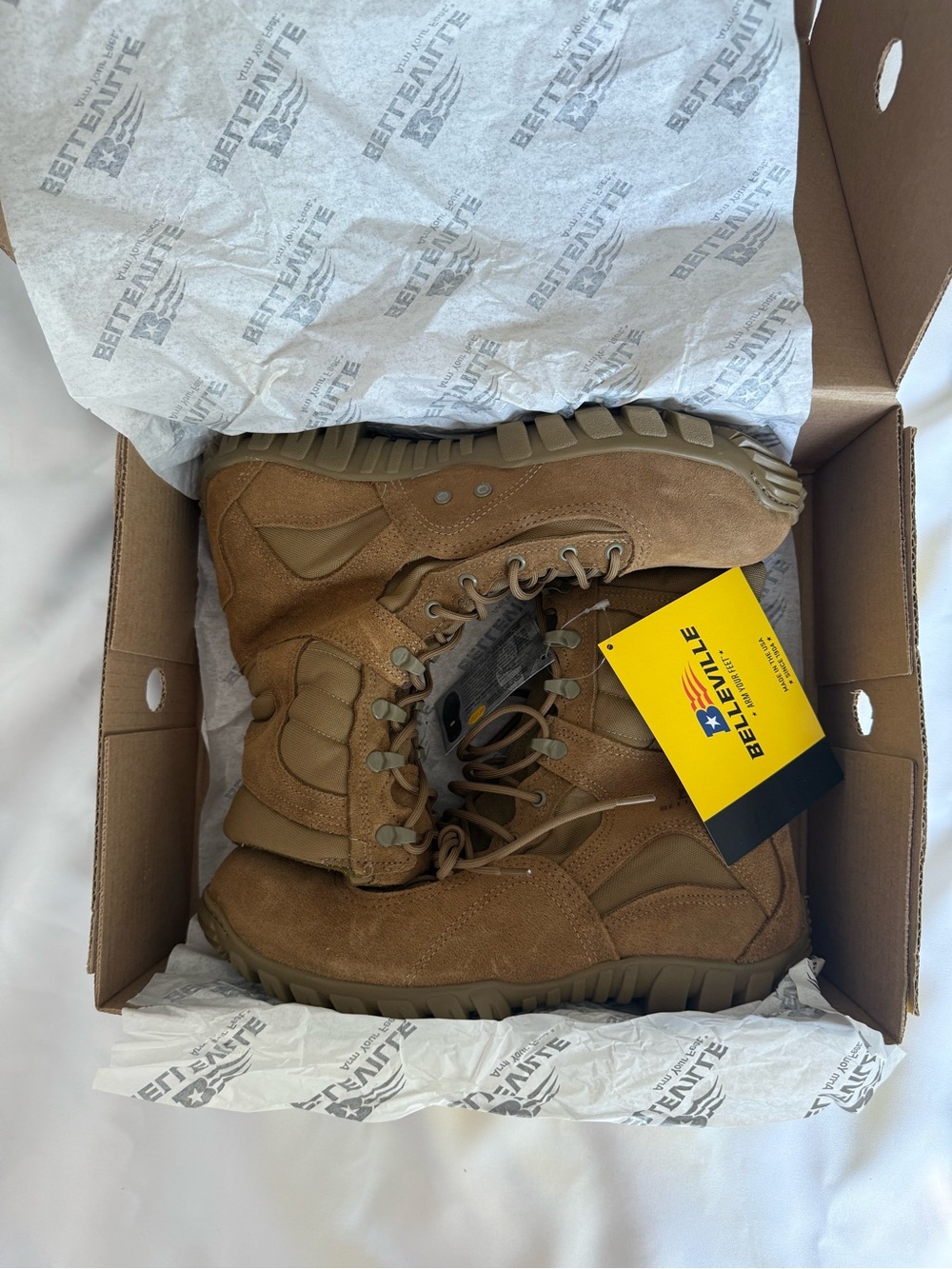 Belleville Men's Hot Weather Hybrid Assault Boots - Coyote Brown size 12 men
